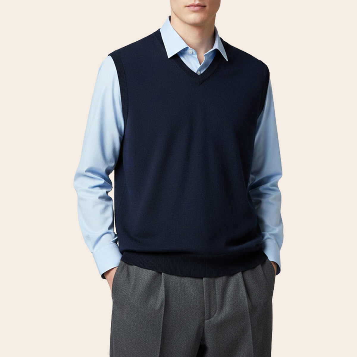 Men's Club Merino Sweater (PS-095|VNK/SLL)