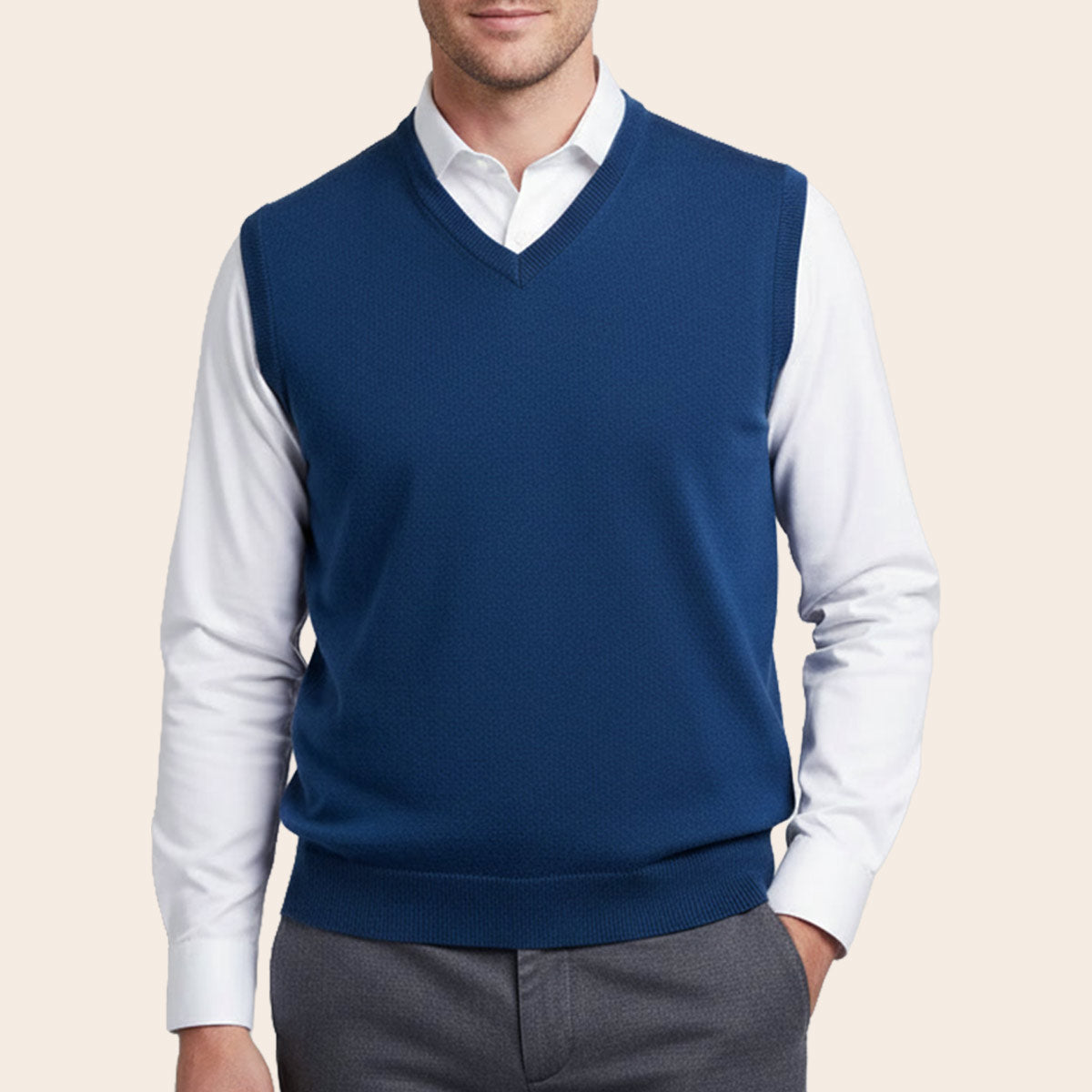 Men's Lambswool Country Sweater (LW-021|VNK/SLL)