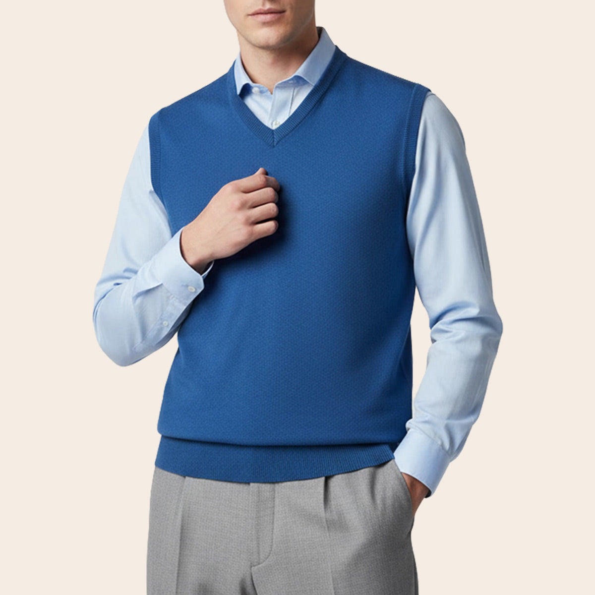Men's Lambswool Country Sweater (QW-021|VNK/SLL)