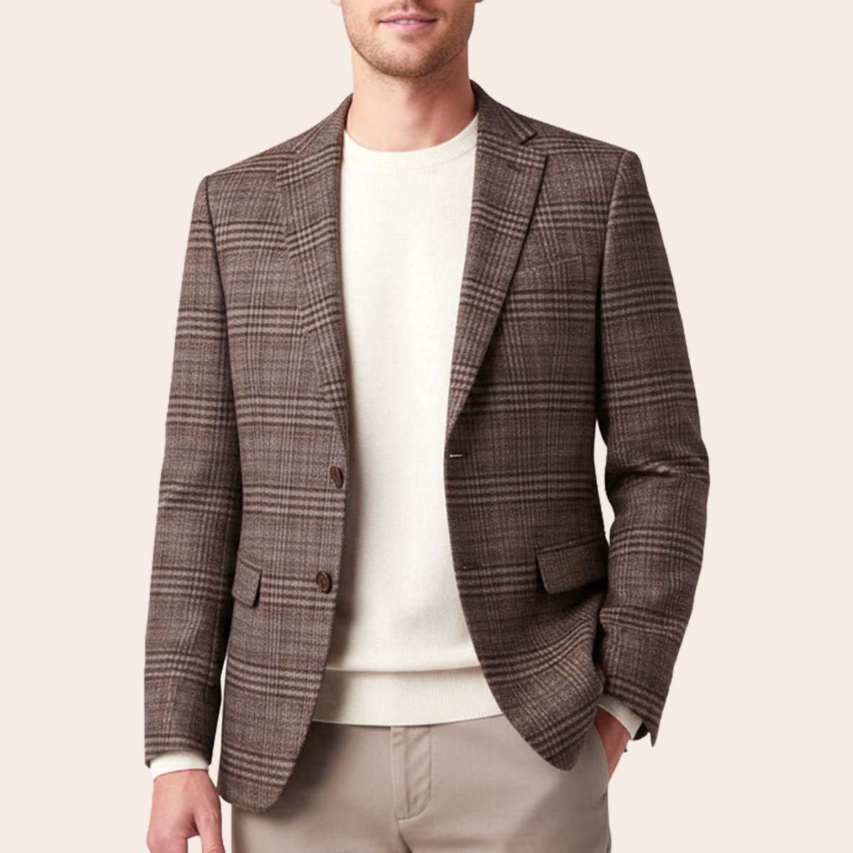 Men's Wool Blend Jacket (JWB-261|TLF18)
