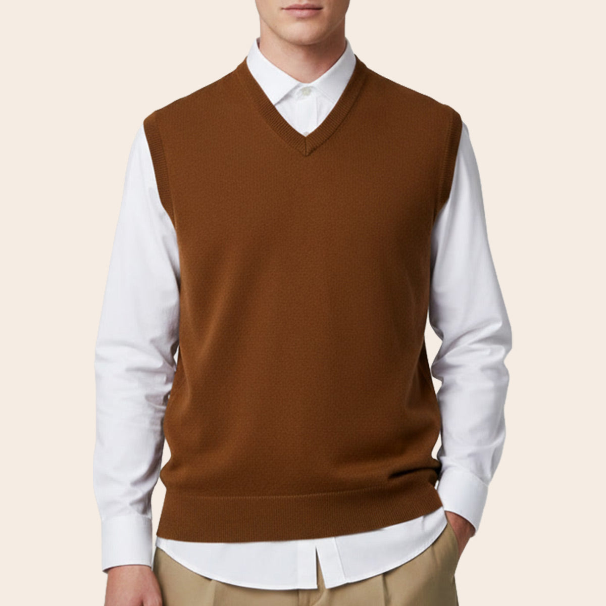 Men's Lambswool Country Sweater (QW-077|VNK/SLL)