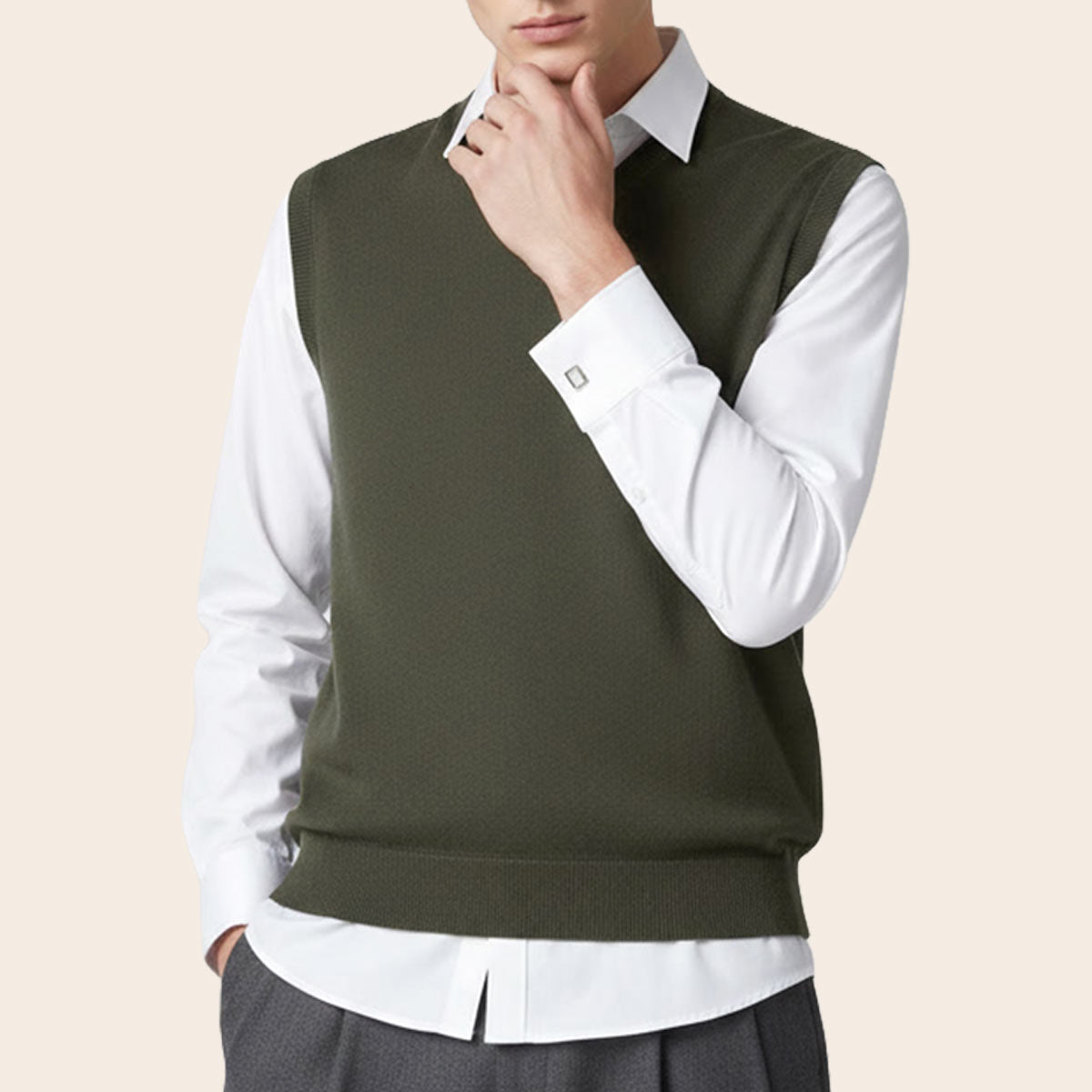 Men's Club Merino Sweater (PS-112|VNK/SLL)