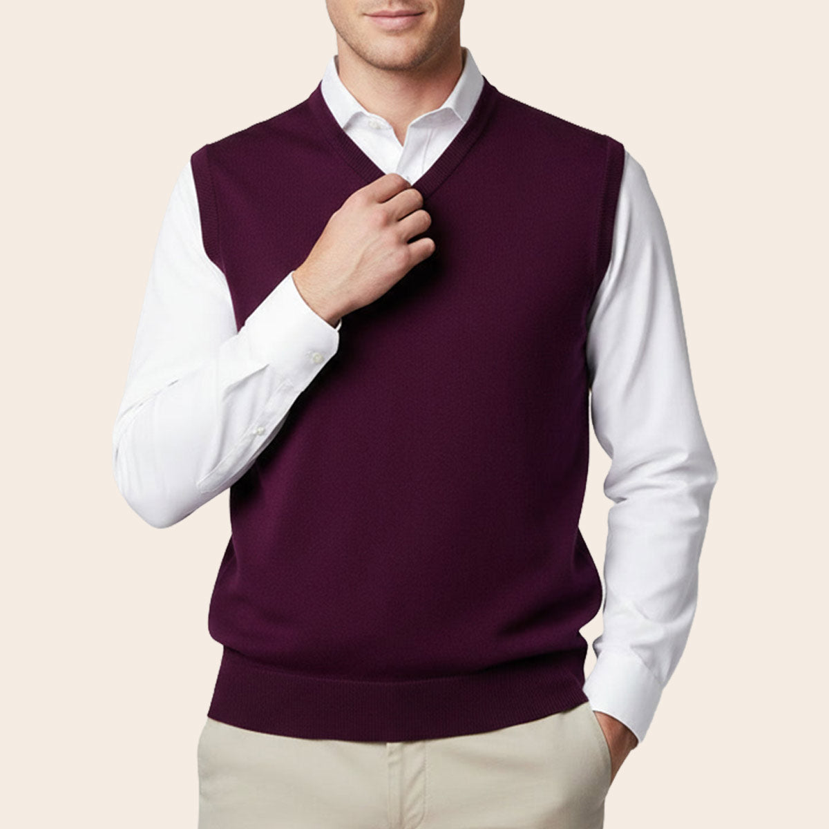 Men's Club Merino Sweater (LY-9085|VNK/SLL)
