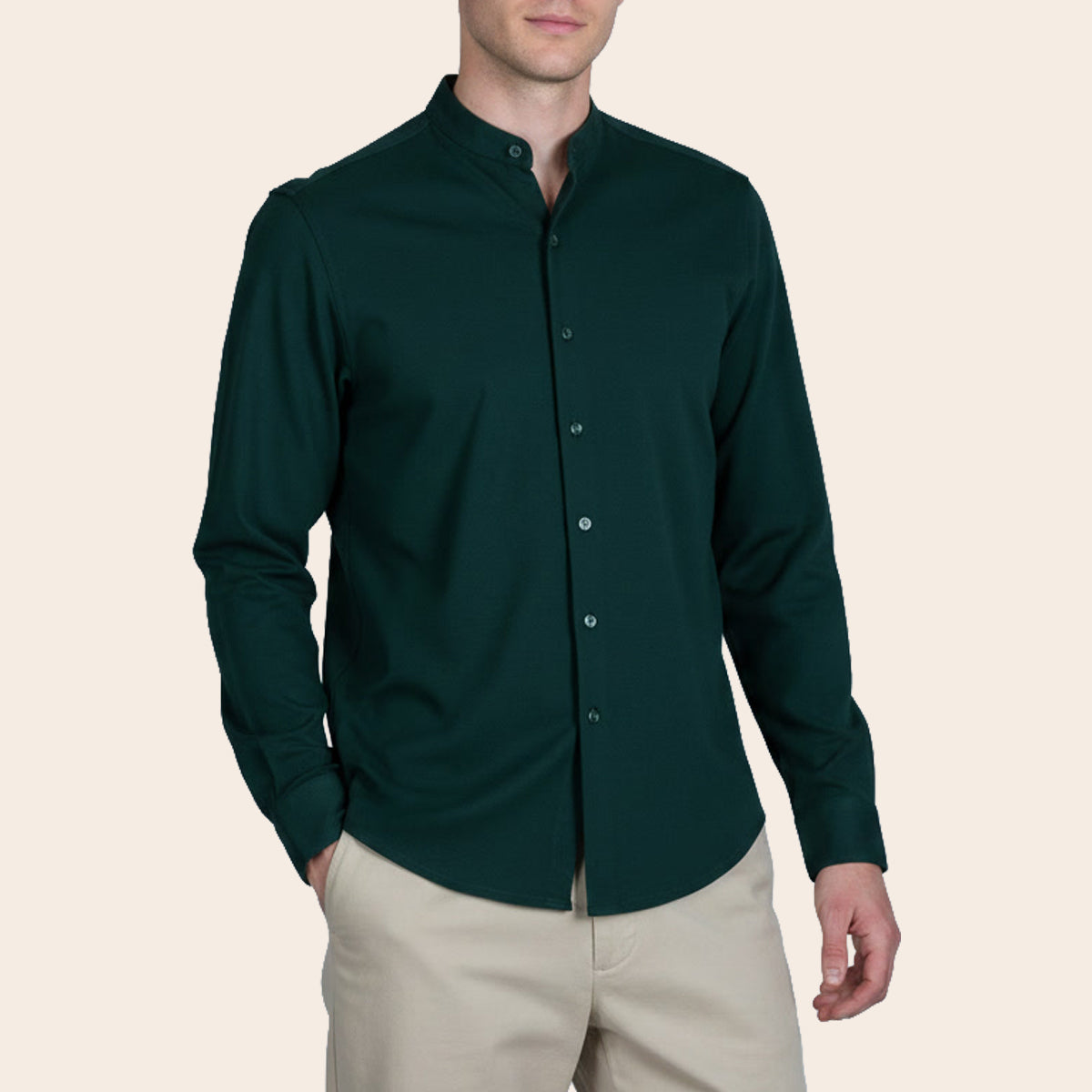 Men's Cotton Polyester Elastane Shirt (PKPCG-9|BND/SB1)
