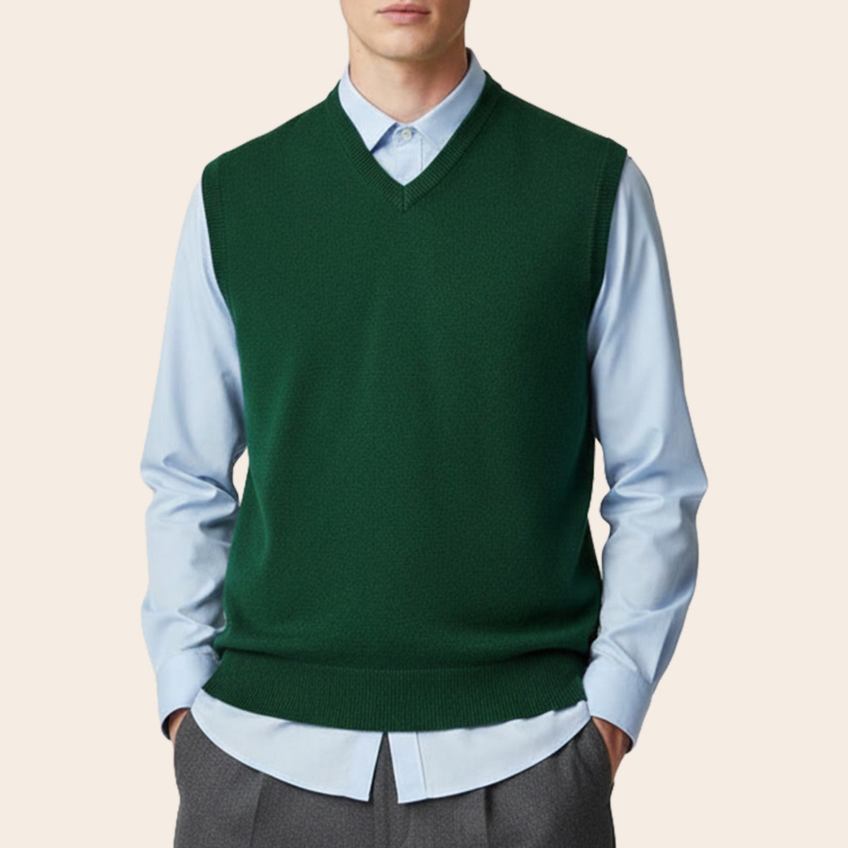 Men's Lambswool Country Sweater (QW-056|VNK/SLL)