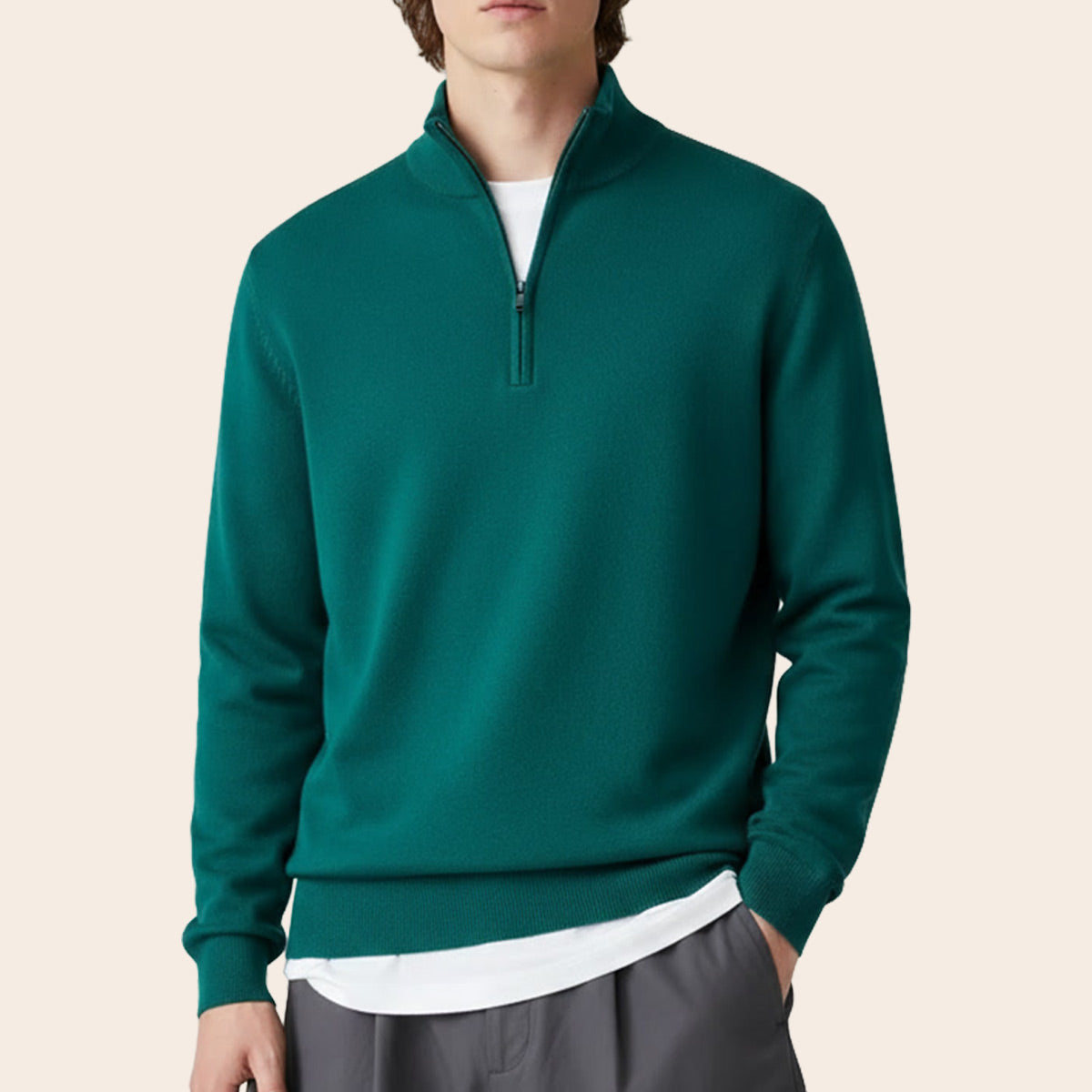 Men's Club Merino Sweater (LY-9097|HNK/FSQ)