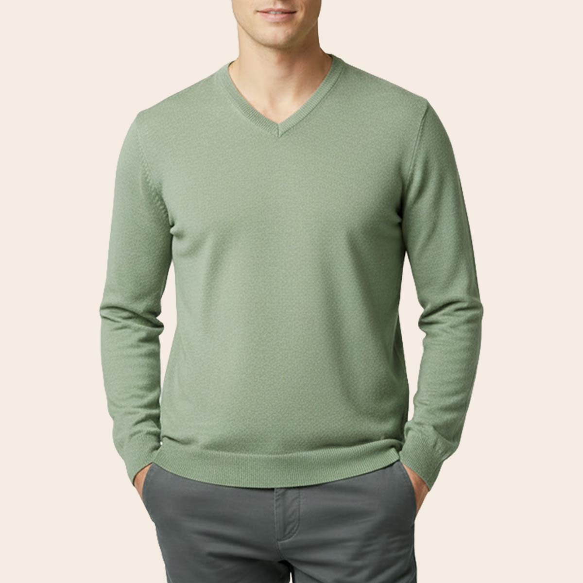 Men's Lambswool Country Sweater (LW-071|VNK/FSL)