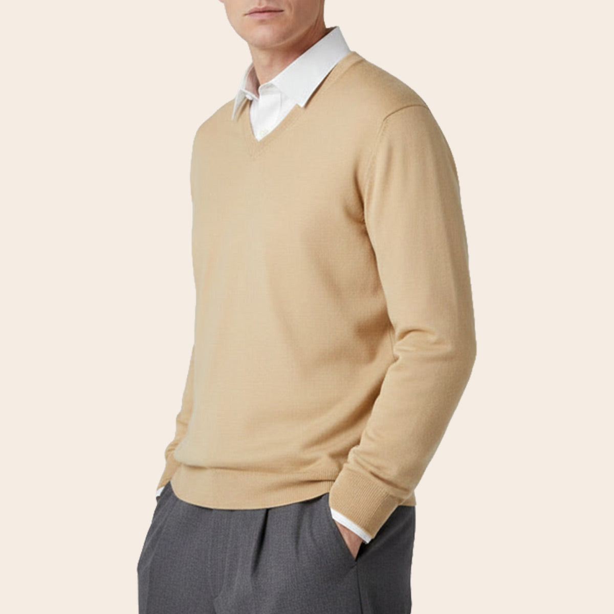 Men's Lambswool Country Sweater (QW-010|VNK/FSL)