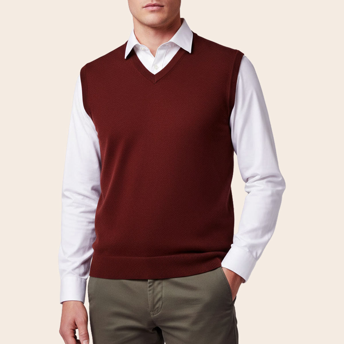 Men's Lambswool Country Sweater (LW-065|VNK/SLL)