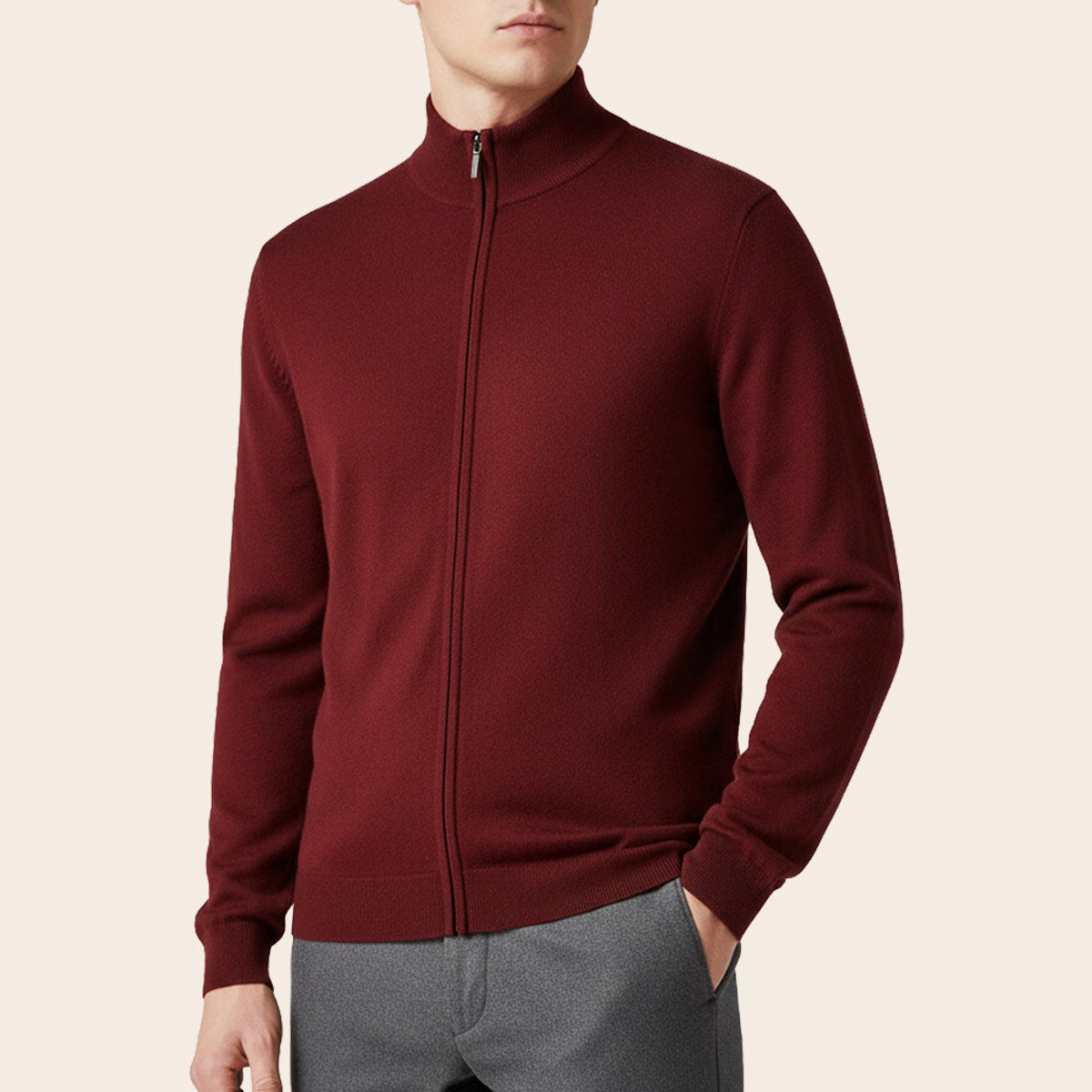 Men's Lambswool Country Cardigan (QW-065|HNK/FSZ)