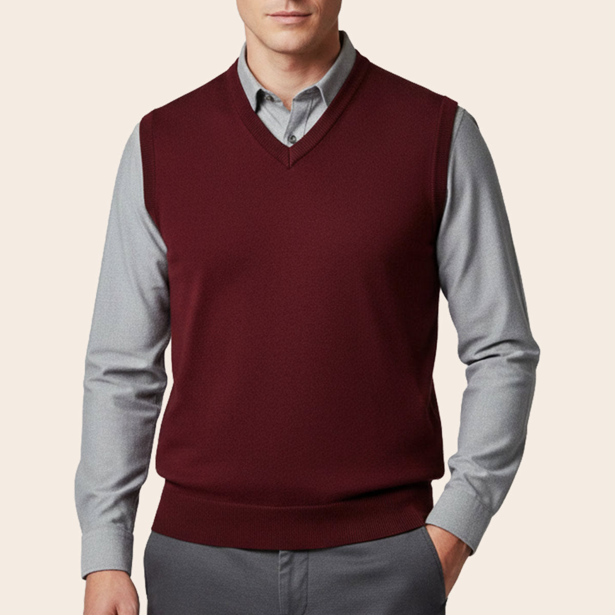 Men's Club Merino Sweater (LY-9088|VNK/SLL)