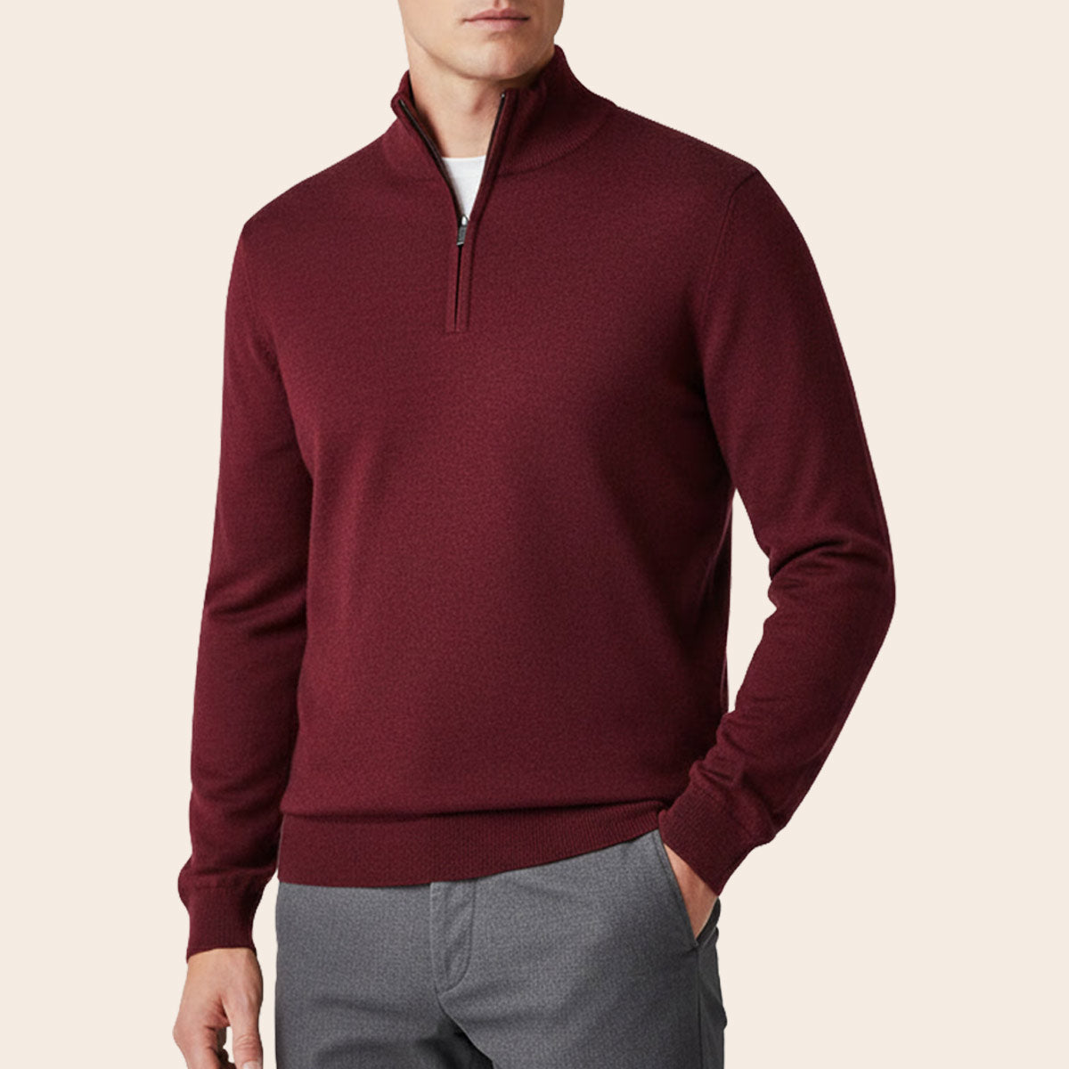 Men's Club Merino Sweater (LY-9088|HNK/FSQ)