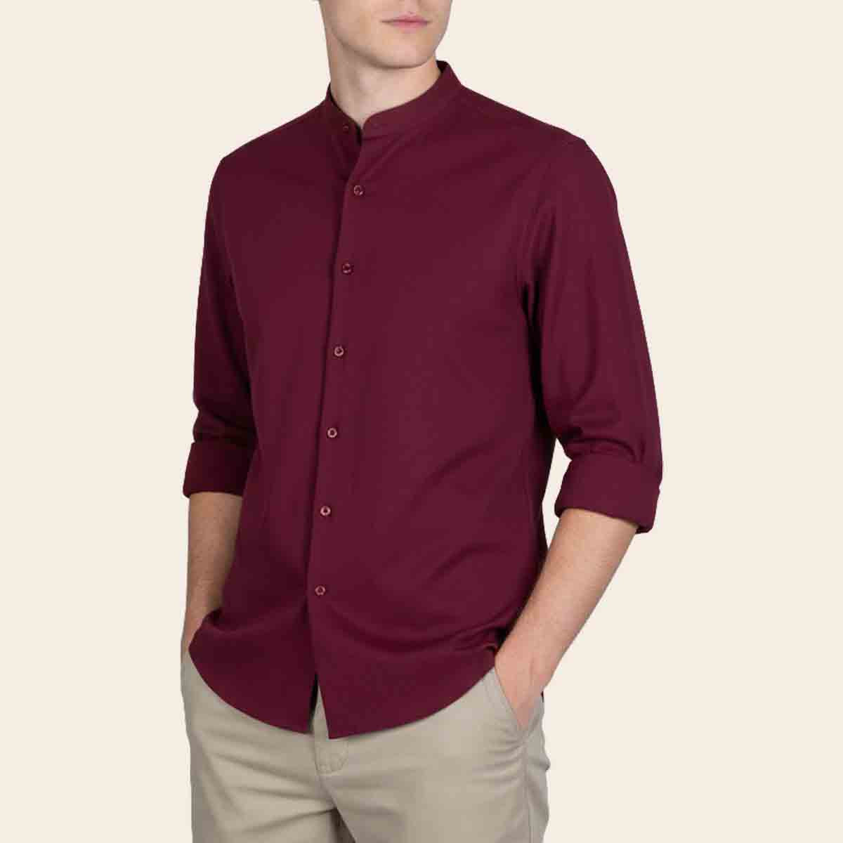 Men's Cotton Polyester Elastane Shirt (PKPCG-6|BND/SB1)