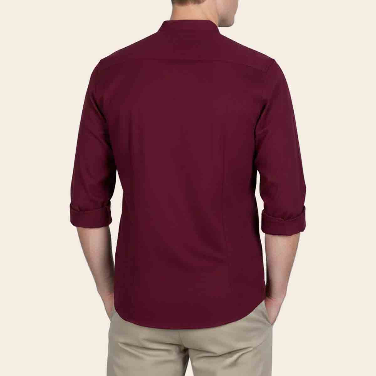 Men's Cotton Polyester Elastane Shirt (PKPCG-6|BND/SB1)