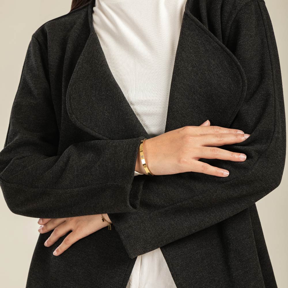 Women's Black FeatherForm Jacket - Winter Pakistan.