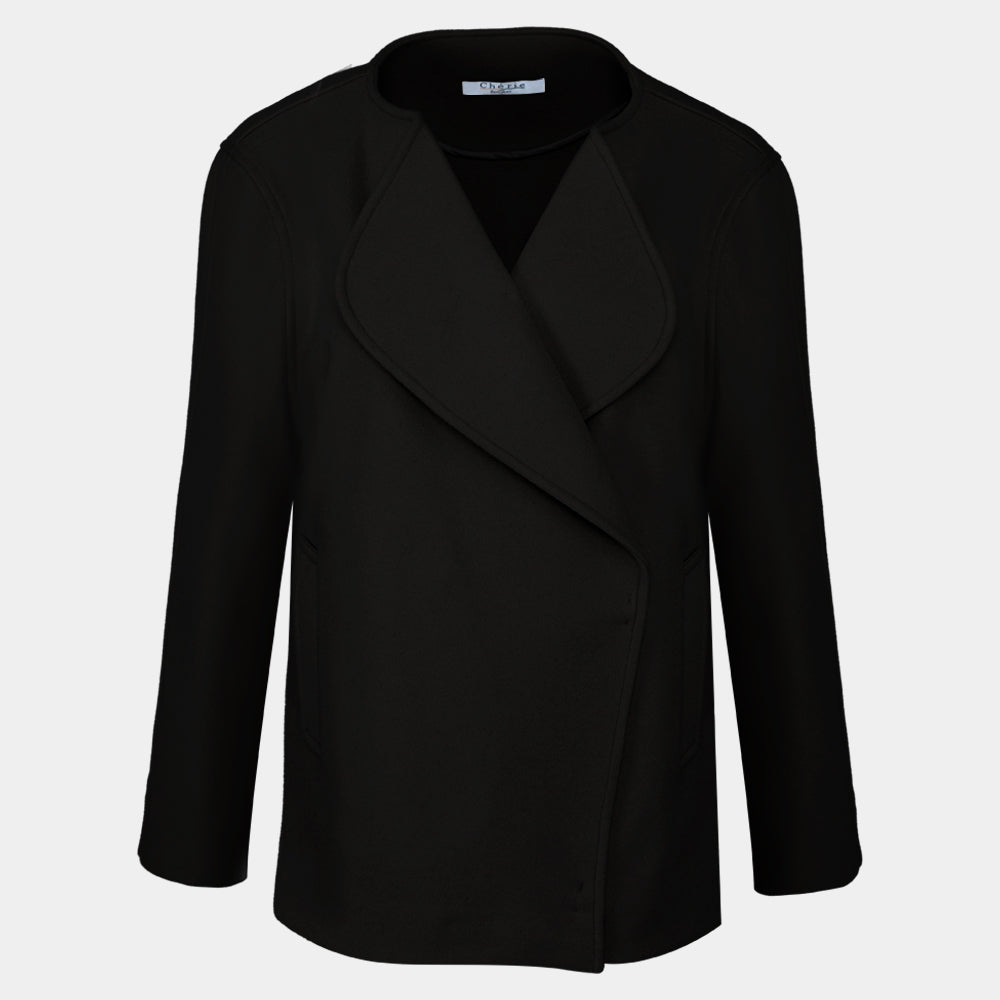 Women's Black FeatherForm Jacket - Winter Pakistan.