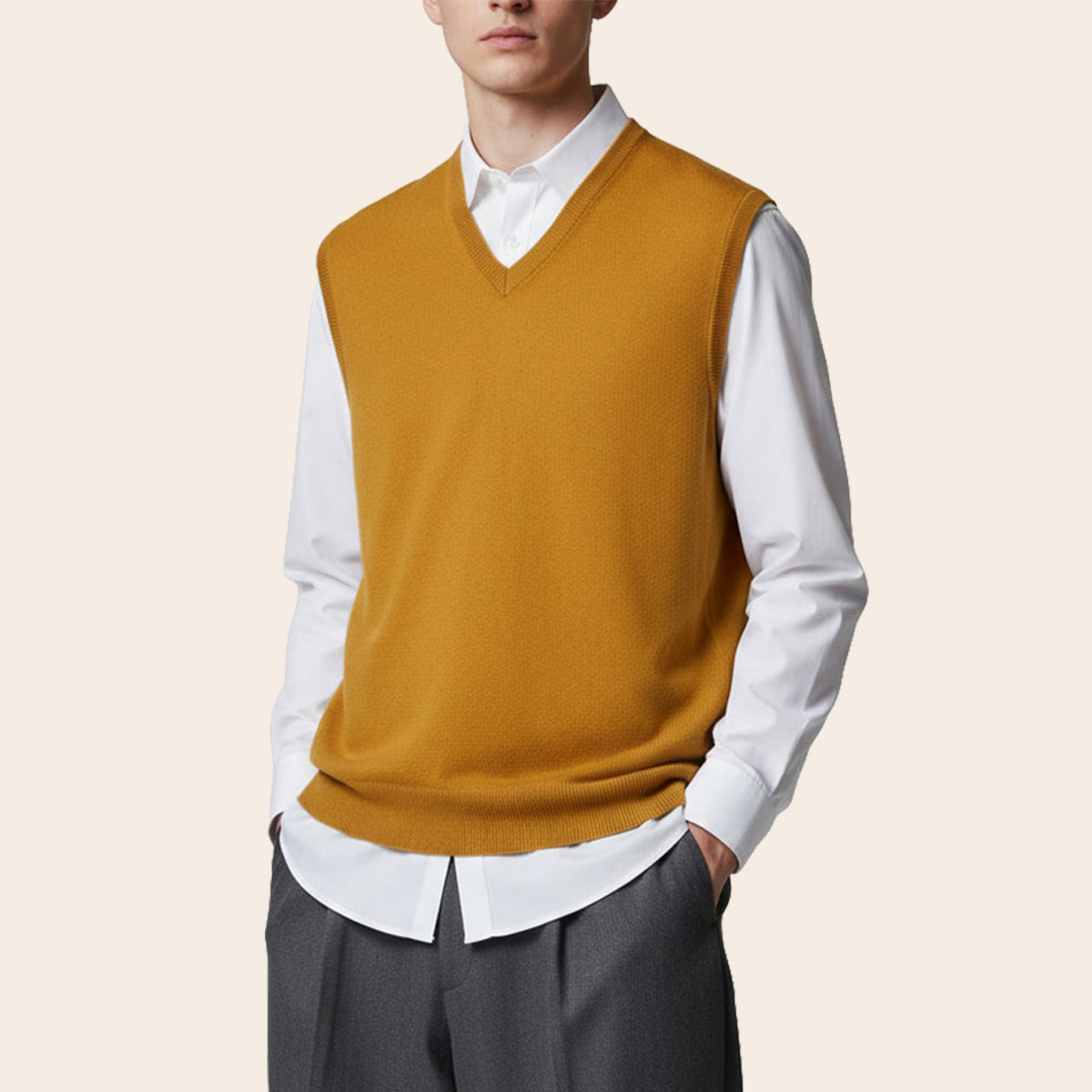 Men's Lambswool Country Sweater (QW-058|VNK/SLL)