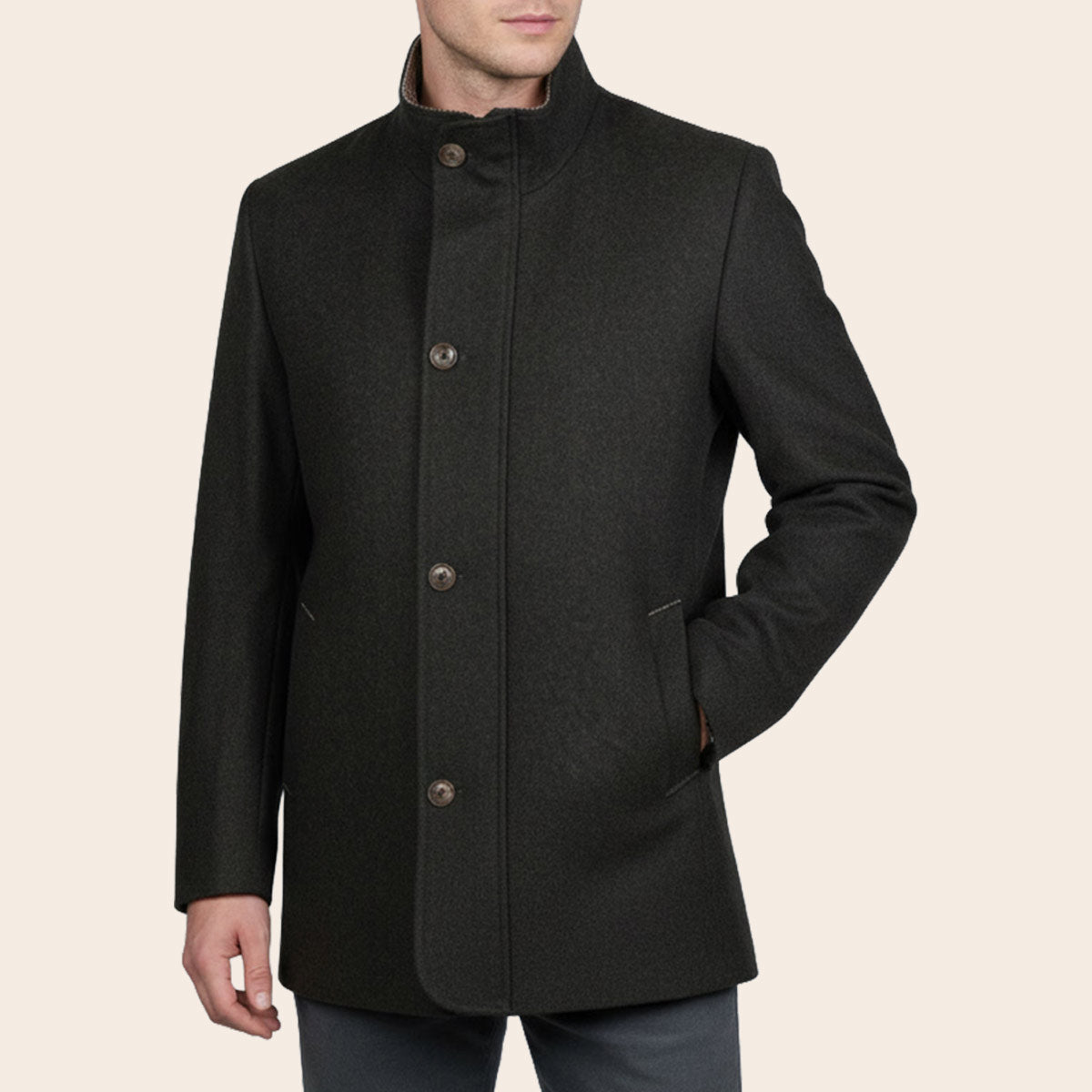 Men's Wool Blend Zipper Jacket (LBL-32|ZJ1)