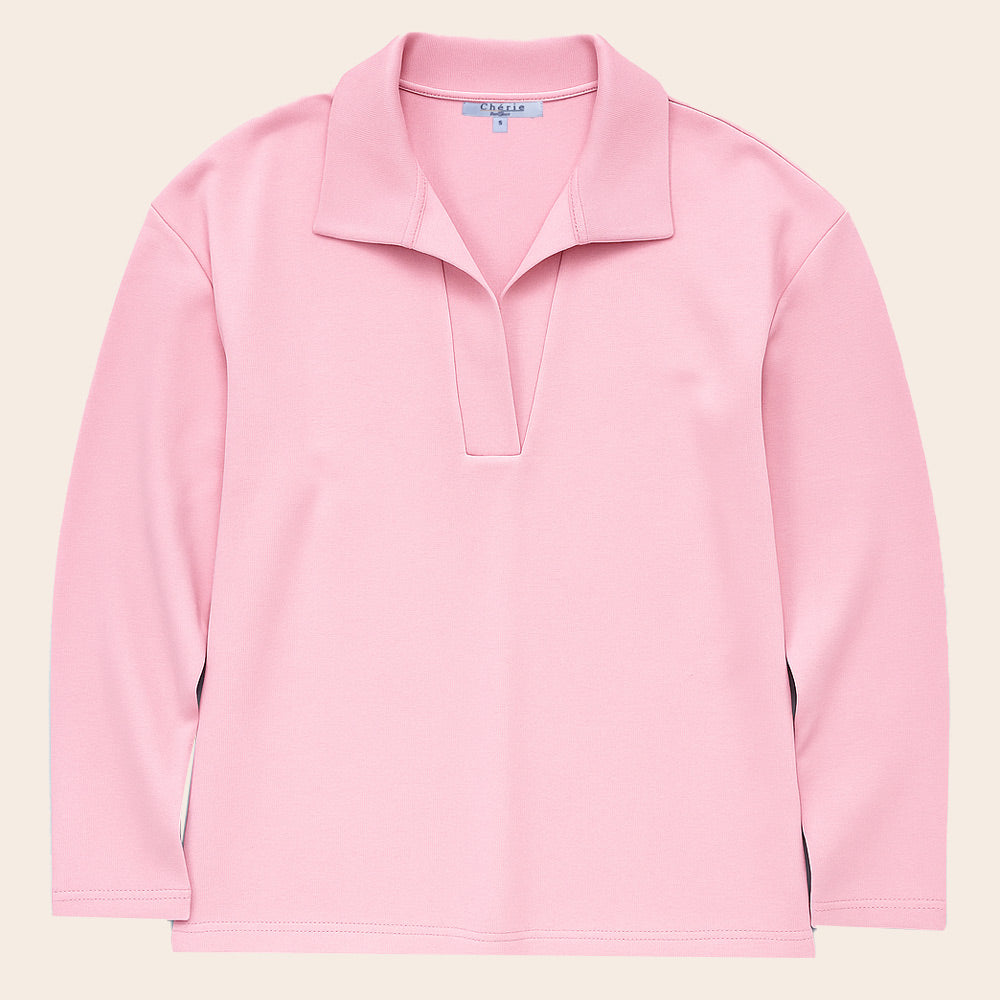 Women's Double Knit Collar Sweatshirt (CIL-2|U3551)