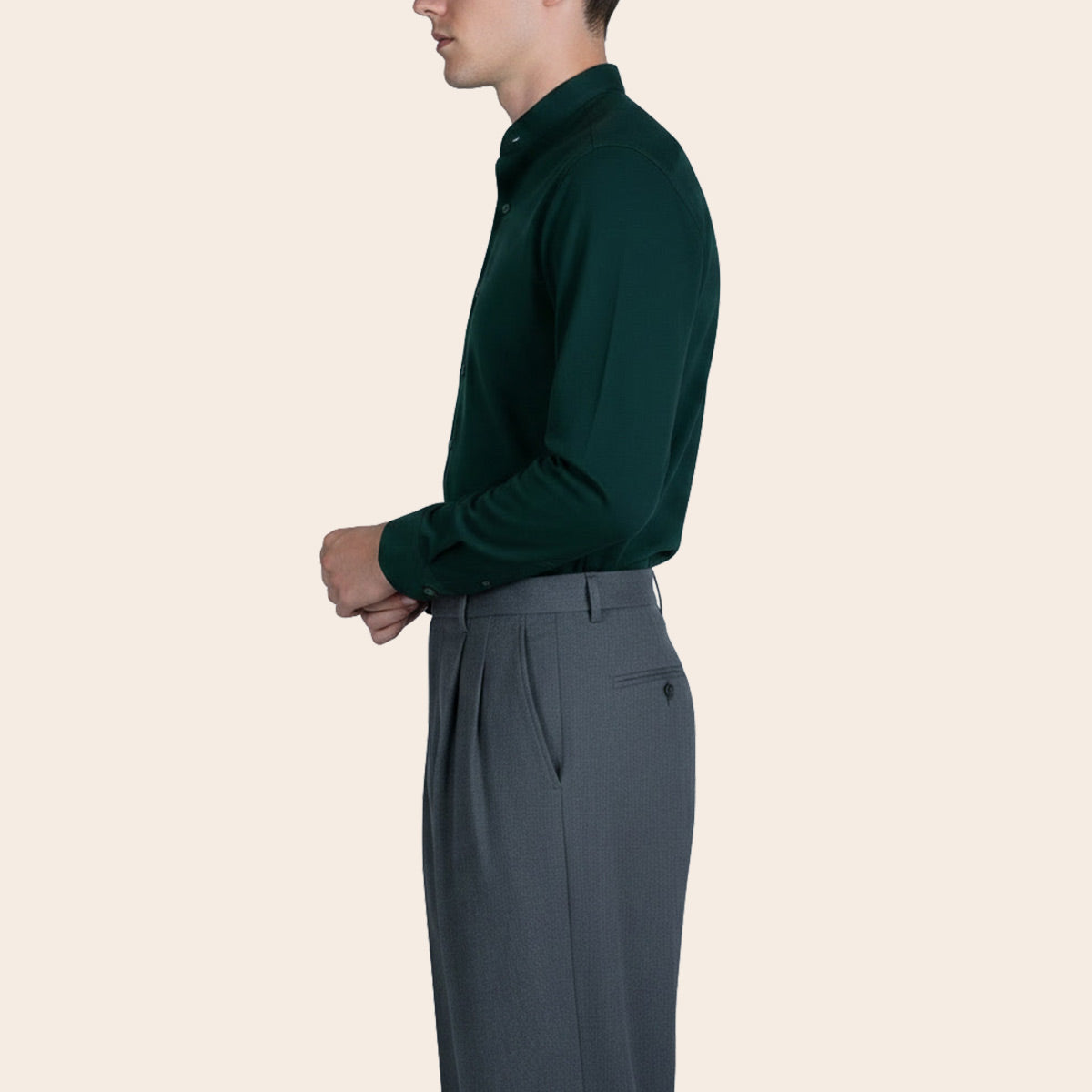 Men's Cotton Polyester Elastane Shirt (PKPCG-9|BND/SB1)