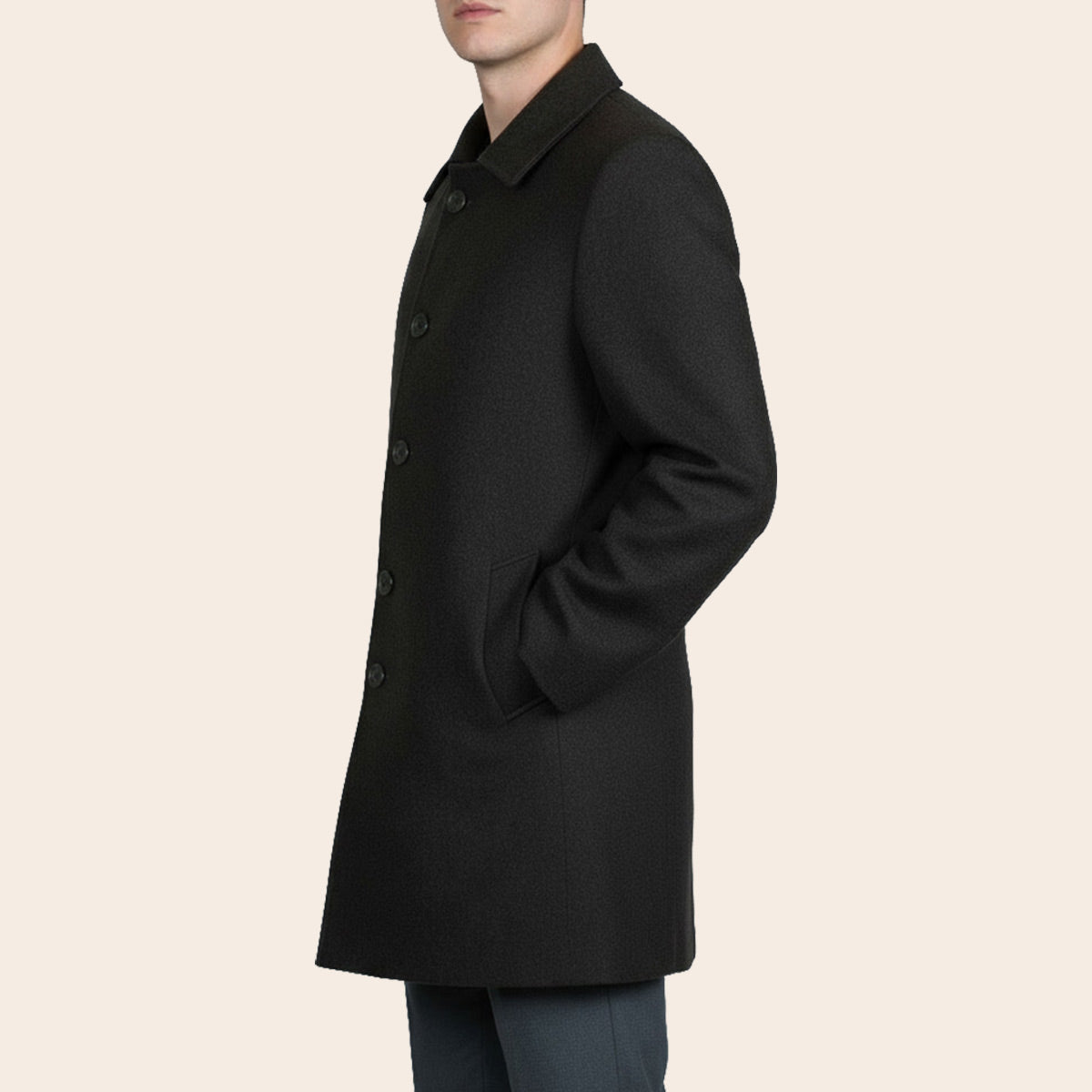 Men's Wool Blend Half Coat (LBL-32|CLR)