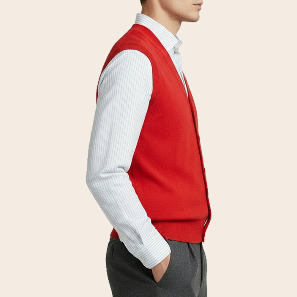 Men's Club Merino Cardigan (WPT-826|VNK/SLL)
