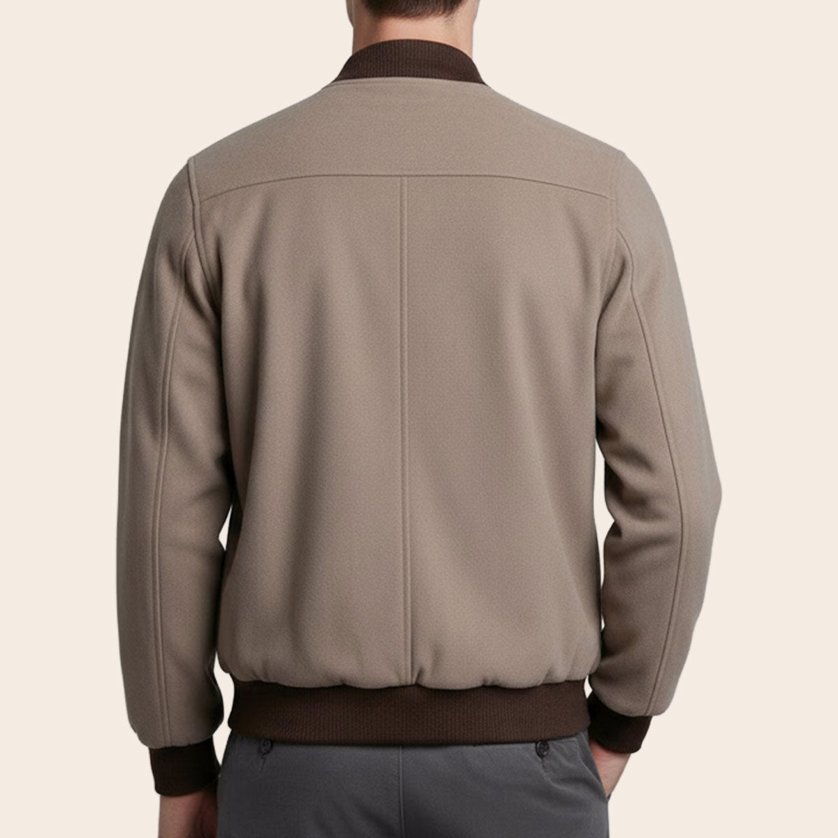 Men's Microfiber Bomber Jacket (ORGKNT-4|BR3)