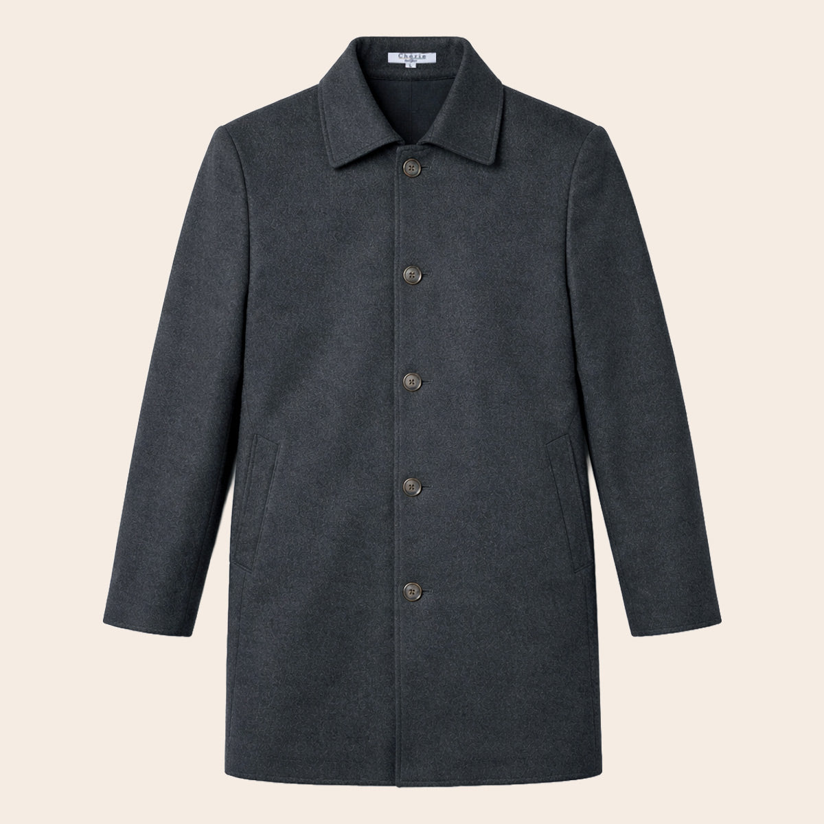 【NECESSARY】美品 HALF BUTTON COAT Men's Microfiber Half Coat (KNT-93|CLR)