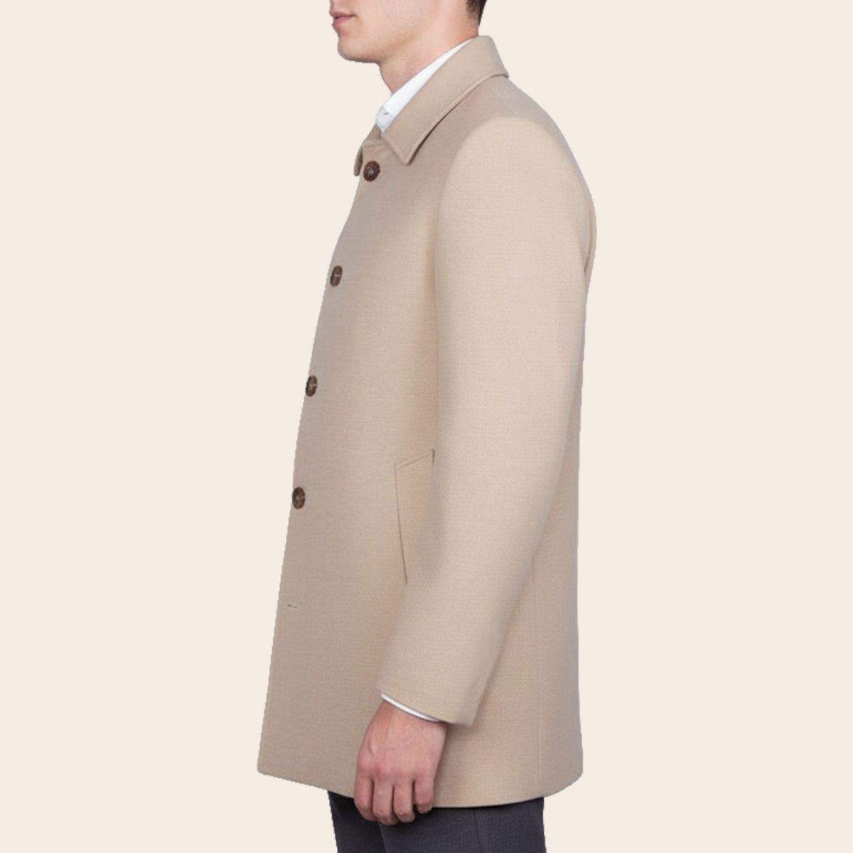 Men's Wool Blend Half Coat (LBL-31|CLR)