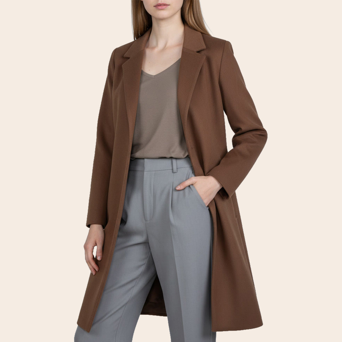 Women's Microfiber Over Coat (ORGKNT-3|1122)