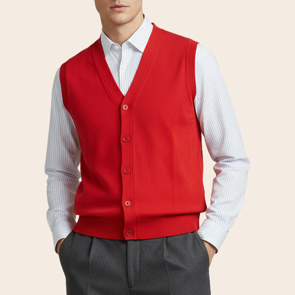 Men's Club Merino Cardigan (WPT-826|VNK/SLL)