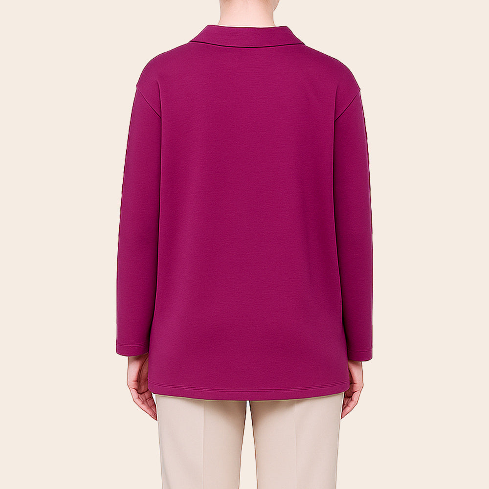Women's Double Knit Collar Sweatshirt (CIL-3|U3551)