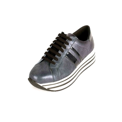 [UNI-2362] Blue Plain Leather Sneaker (PAK-SER-19-01-12203|MIS/1)